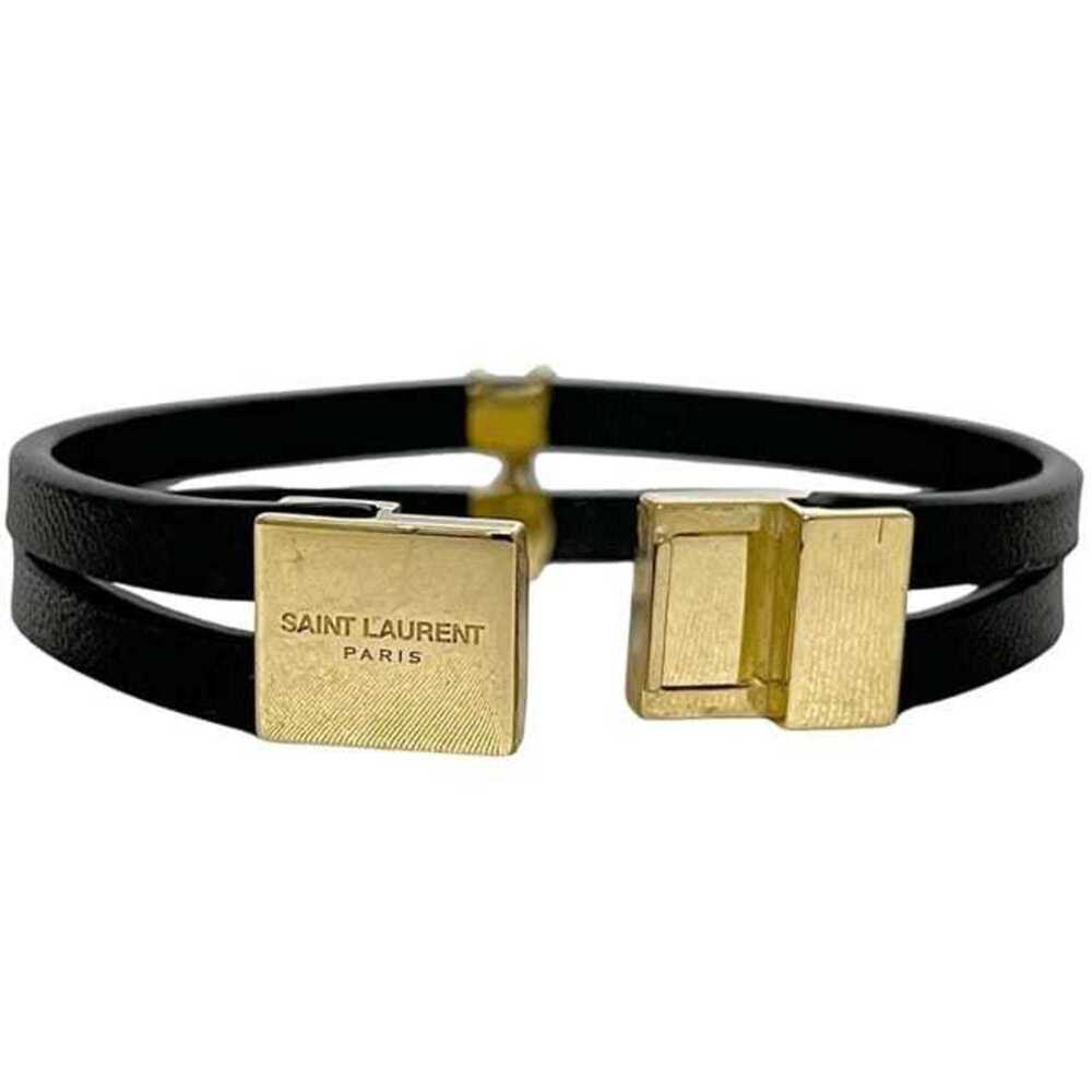 Saint Laurent Bracelet ec-24949 Black YSL Leather SAINT LAURENT PARIS Double-... - Picture 5 of 11